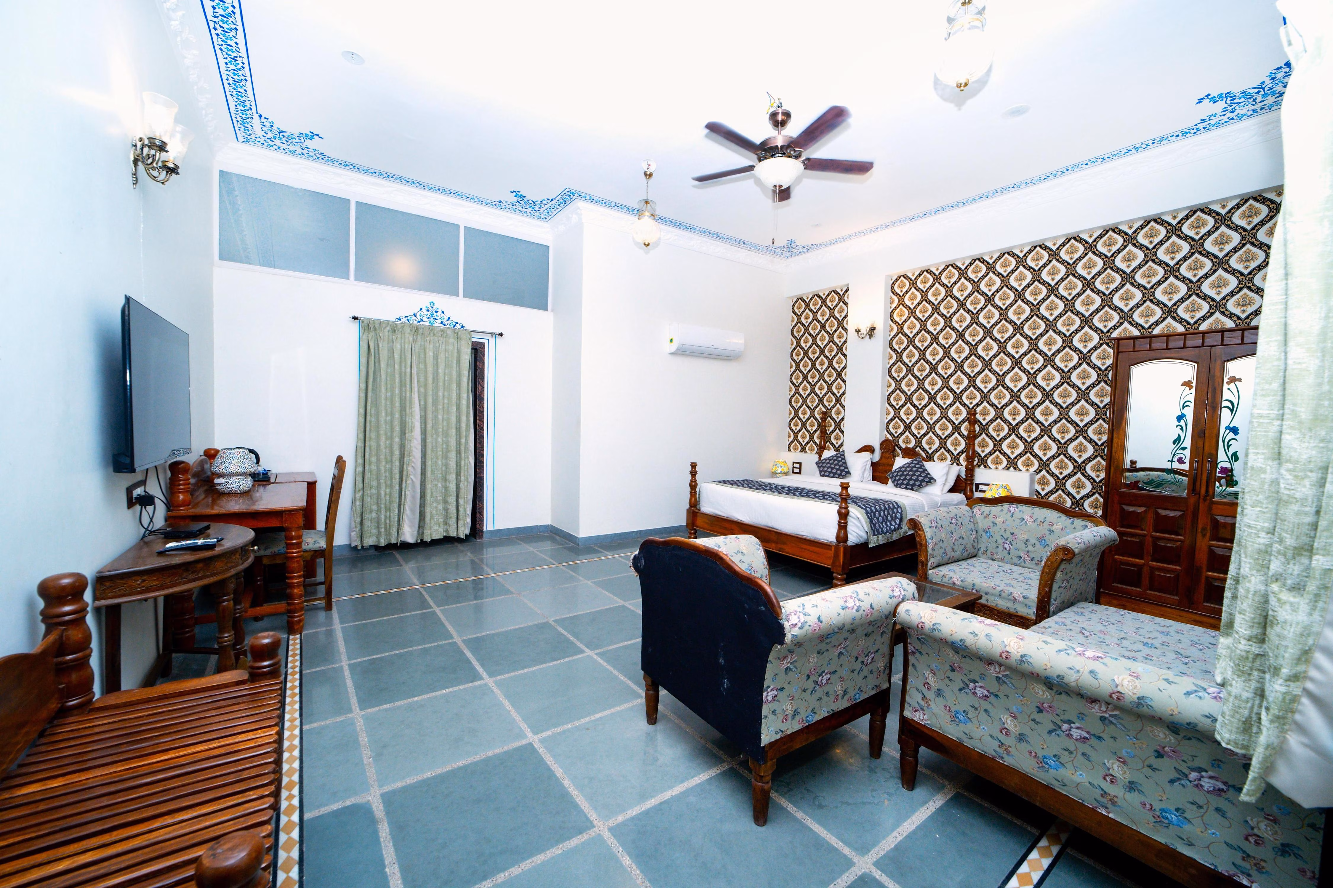 Spacious ocean view villa with a private balcony